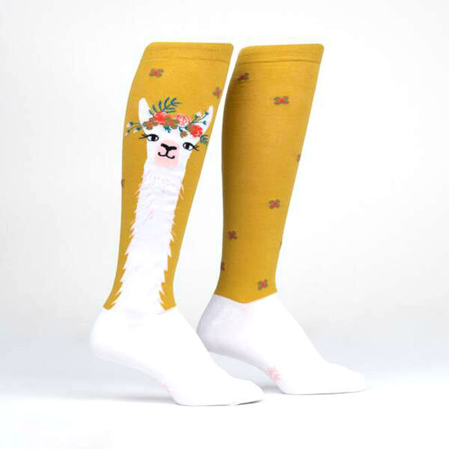 Llama Queen Knee Socks