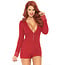 Romper Long Johns w Cheeky Snap Closure 86649, Red