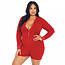 Romper Long Johns w Cheeky Snap Closure 86649, Red