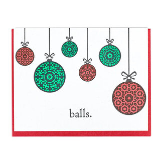 Balls Holiday Greeting Card