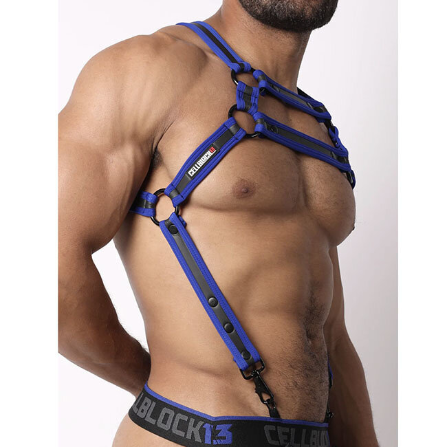 Cell Block 13 High Bar Harness CBS287, Blue