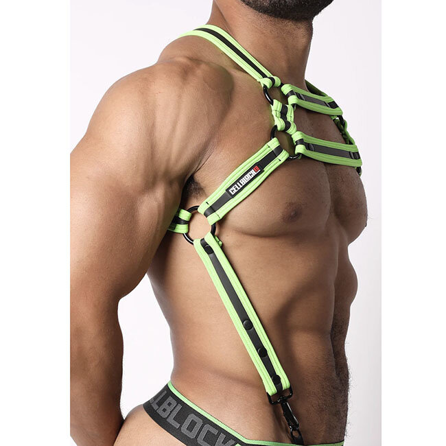 Cell Block 13 High Bar Harness CBS287, Green