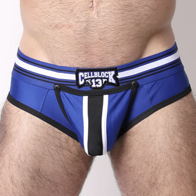 Cell Block 13 All Access Zipper Brief CBU330, Blue