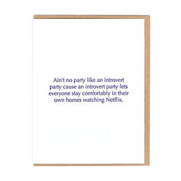 Introvert Party Greeting Card