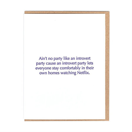 Introvert Party Greeting Card