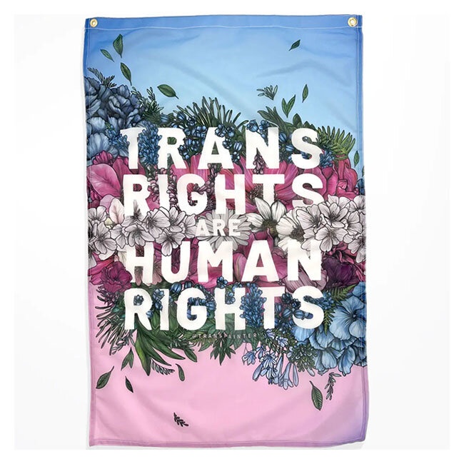 Trans Rights Are Human Rights Flag 3 feet x 2 feet