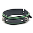 Leather Collar with Locking Buckle, Green/Black
