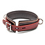 Leather Collar with Locking Buckle, Brown/Burgundy