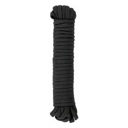 Soft Cotton Bondage Rope 33 feet, Black