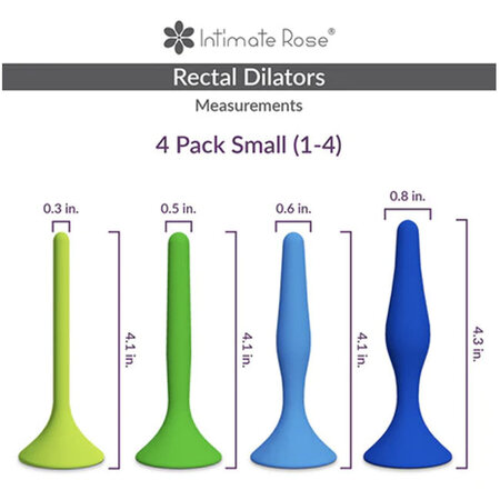 Intimate Rose Rectal Dilator Set, Sizes 1-4