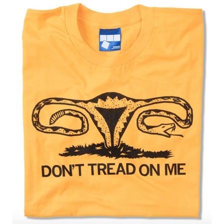 Don't Tread On Me Uterus T-Shirt Fitted Hourglass Cut