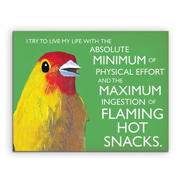 Flaming Hot Snacks Greeting Card