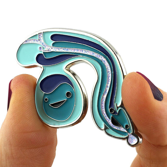 Penis Sparkly Enamel Lapel Pin