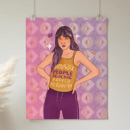 Intersex People Deserve Bodily Autonomy, Art Print