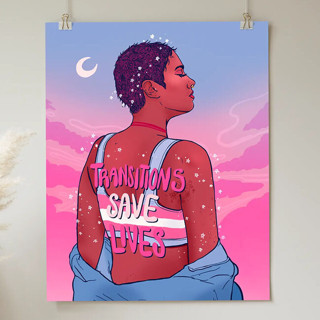 Transitions Save Lives, Art Print