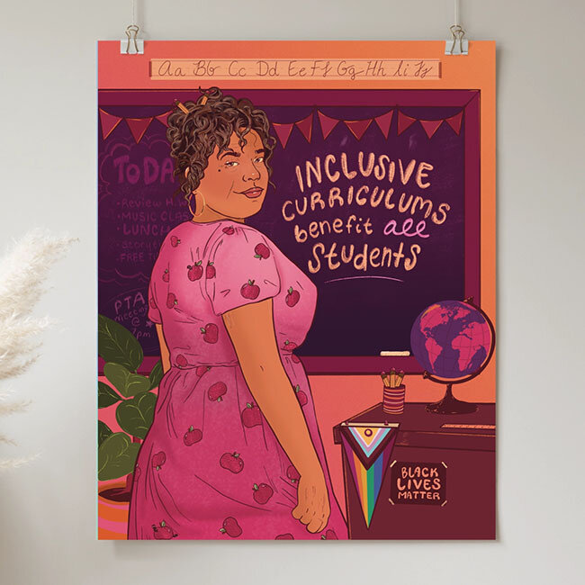 Inclusive Curriculums Benefit ALL Students, Art Print
