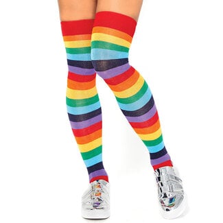 Rainbow Striped Thigh Highs 6606