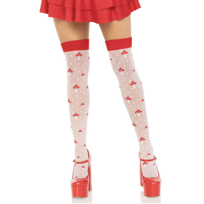 Sheer Mushroom Polka Dot Thigh Highs 6217 The Tool Shed An Erotic