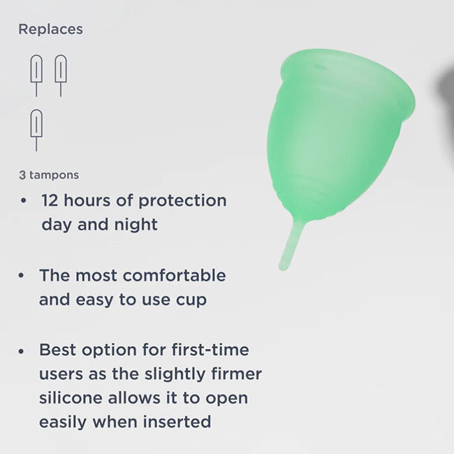 Saalt Menstrual Cup, Size Small Seafoam Green