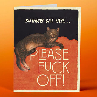 Birthday Cat Says Greeting Card