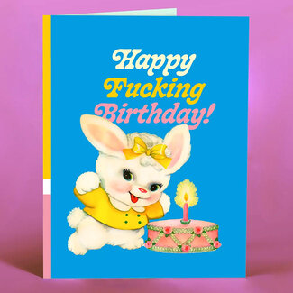 Bunny Cake Birthday Greeting Card