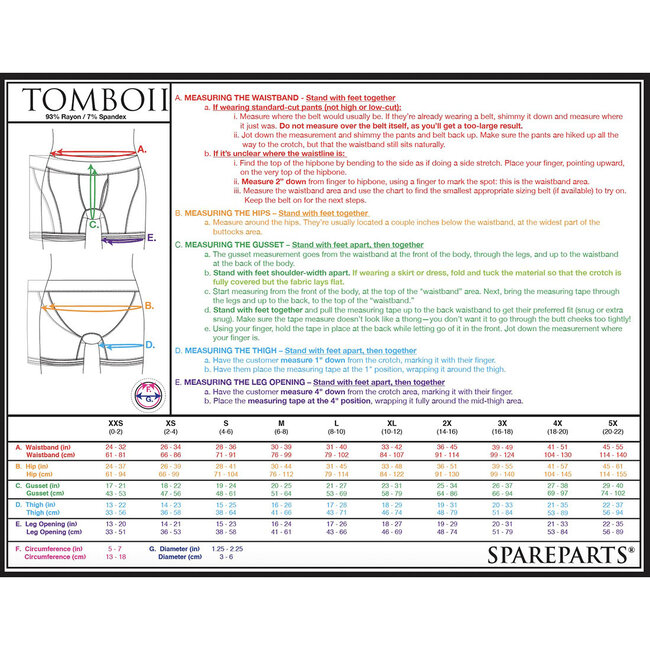 Tomboii Boxer Harness Rayon, Black