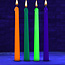 Glow Wax UV Blacklight Reactive Drip Candles, Set of 4