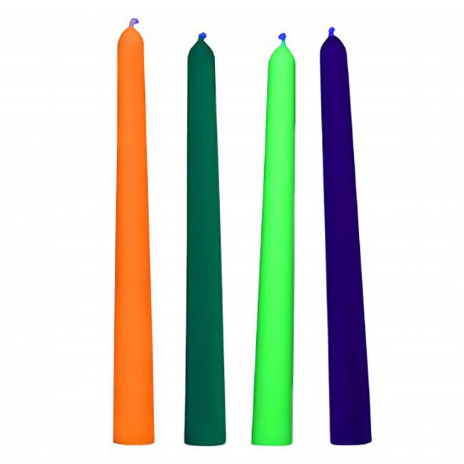 Glow Wax UV Blacklight Reactive Drip Candles, Set of 4