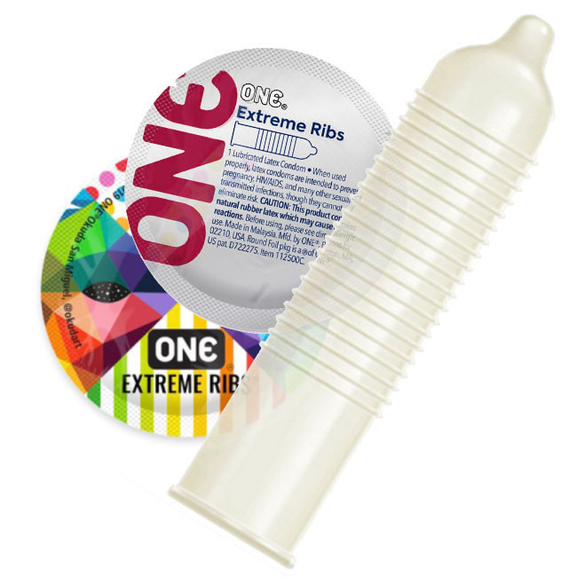 ONE Extreme Ribs Condom - The Tool Shed: An Erotic Boutique
