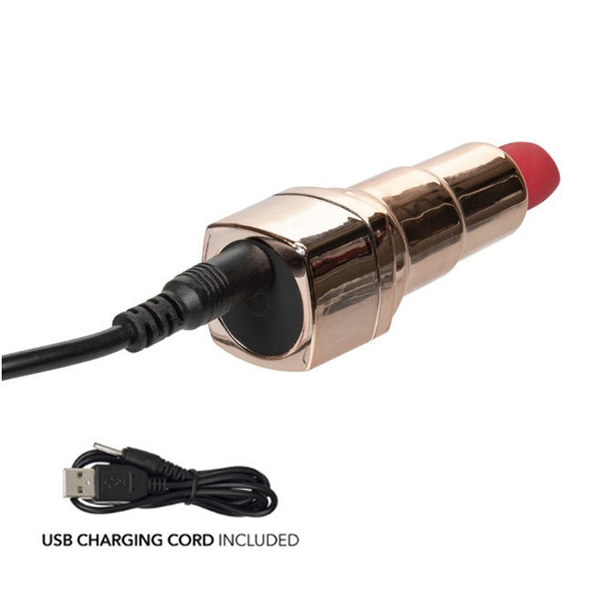 Hide and Play Rechargeable Lipstick Vibrator, Red
