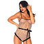 2 Piece Sheer Flocked Star Bodysuit 81584
