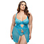 Emma Flyaway Babydoll 72-11936, Beach Blue size 1X