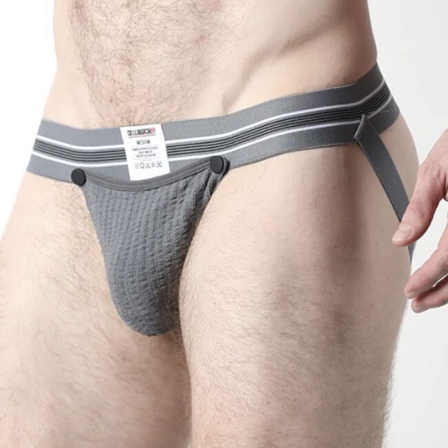 Tight End Snap-Up Jockstrap CBU356, Gray