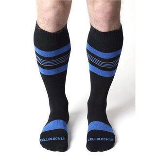 Tight End Shadow Socks, Black/Blue