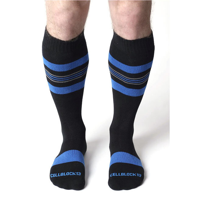Tight End Shadow Socks, Black/Blue