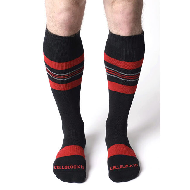 Tight End Shadow Socks, Black/Red