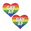Gay AF Rainbow Heart Pasties