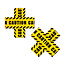 Crossed Caution Tape Nipple Pasties