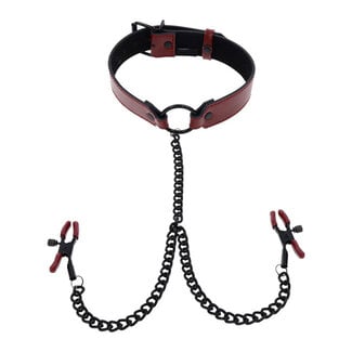 Saffron Collar with Nipple Clamps