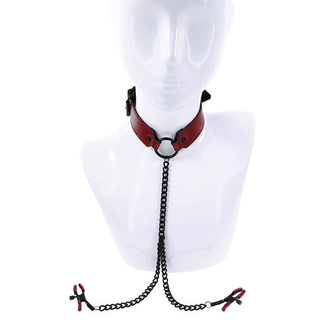 Saffron Collar with Nipple Clamps