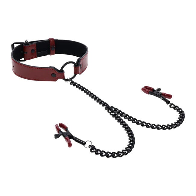 Saffron Collar with Nipple Clamps