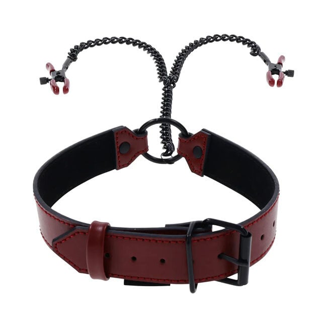 Saffron Collar with Nipple Clamps
