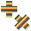 Glitter Pride Rainbow Crosses Pasties
