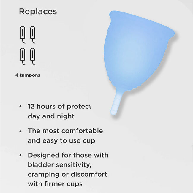 Saalt Menstrual Cup, Size Regular Ocean Blue