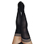 Kix'ies Dana Lynn Ribbed Opaque Thigh High, Black