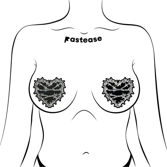 Barbed Wire Heart Pasties