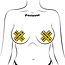 Crossed Caution Tape Nipple Pasties