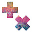 Neon Rainbow Tie Dye Snake Print Crosses Pasties