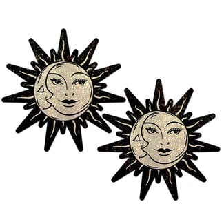 Sunburst Sun and Moon Faces Pasties