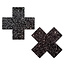 Sparkle Black Crosses Pasties